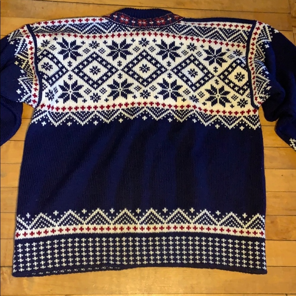 Vintage Voss Norway Pure Wool Sweater Cardigan - Picture 7 of 10